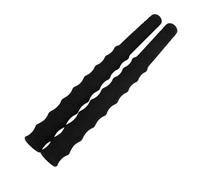 2 Pièces Poignée de Rechange Ergonomique, Noire, Surface Texturée | Mousse Souple, Prise Étendue, Confort du Poignet, Réduit la Fatigue Manuelle, pour Bâtons de Marche, Ski et Sentiers