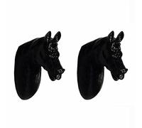 2 pièces Poignée de tête de cheval, Poignée de meubles boutons de porte, Poignée en alliage de zinc de bouton d'animal rétro, Avec vis, pour le placard de tiroirs d'armoire (Lenoir)