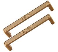 2 Pièces Poignées de Cuisine Boutons de Tiroir en Laiton Antique Poignee de Porte d'Armoire en Zinc Alloy Poignées de Salle de Bain de Style Rétro Poignee de Meuble Décoratives (Hole Distance 128mm)