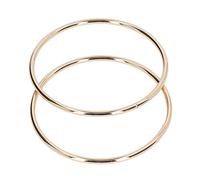 2 Pièces Poignées de Sac à Main, Poignées de Sac à Main Forme Ronde Poignée de Sac Remplacements Sac Poignées en Métal Poignée de Bagage pour la Fabrication de Sacs Sac à (Or clair)