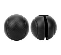 2 pièces poignées d'haltères rondes épaisses en silicone adaptateur d'haltère boules d'haltère poignée enveloppe à la main balle haltère poignées barre pour la formation (rouge)