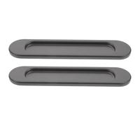 2 Pièces Poignées Ovales en Alliage D’aluminium | Installation Simple sans Perçage, Usage Maison pour Porte Vitrée et Grange, Design Élégant et Discret