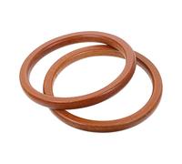 2 Pièces Poignées Rondes en Bois pour Sac À Main, Accessoires De Bricolage, Anses De Remplacement pour Sacs, Marron, 11.5Cm De Large