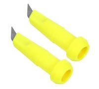 2 Pièces Pointe de Bâton de Randonnée en Nylon Jaune | Adhérence Multi-terrain Antidérapante, Compatible Bâtons de Marche Nordiques, pour Sentiers et Approches Montagneuses