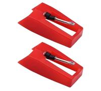 2 Pièces Pointe de Lecture Tourne-Disque Aiguille Diamant de Remplacement, Aiguilles de Universelles, Vinyle Aiguilles pour Platine Diamant pour Tourne Disque Vinyle, Aiguilles Tourne Disque, 1,8x1 cm