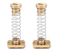 2 Pièces POM Anti-Backlash Ressort Écrou, Anti-retour en Laiton T8 Brass Acme Tige Filetée, Axis Éliminer Les Gap pour 3D Imprimantes Machine, Ender-3 Ender3 Pro V2 (Pitch 2mm, Lead 8mm)