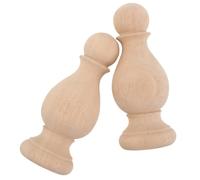 2 Pièces Pommeau en Bois Décoratif, Tête Romaine Classique | Bois Brut, Sculpture Nette et Détails Précis, Pose Rapide pour Entrées, Parcs, Lits et Rampes