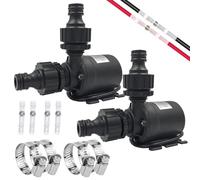 2 Pièces Pompe a Eau 12v, Mini Pompe à Eau Submersible Moteur Sans Balais 800l/h 5m, Pompes à Eau pour la Circulation de l'eau de la Piscine de Fontaine Solaire d'aquarium d'étang de Bassin