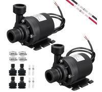 2 Pièces Pompe a Eau 12v, Mini Pompe à Eau Submersible Moteur Sans Balais 800l/h 5m, Pompes à Eau pour la Circulation de l'eau de la Piscine de Fontaine Solaire d'aquarium d'étang de Bassin