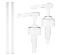 2 Pièces Pompe Sirop 1L, Pompe à Sirop Universelle 28cm, Pompe Sirop Réutilisable, Pompe a Sirop Compatible Monin, Pompe pour Shampooing et Bouteilles 1 Litre