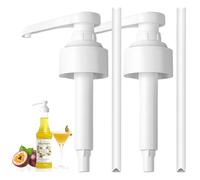 2 Pièces Pompe Sirops pour Monin 1 L, pompe doseuse 10 ml pour sirop, distributeur à pompe, kit distributeur de sirops réutilisable, distributeurs de sirop pour sirops en bouteille en verre Monin