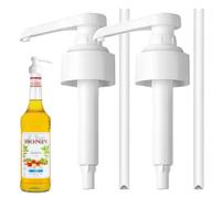 2 Pièces Pompe Sirops pour Monin 1 L, Pompe doseuse 10 ML pour sirop, kit Distributeur de sirops réutilisable, Distributeur à Pompe, distributeurs de sirop pour sirops en Bouteille en Verre Monin