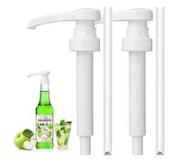 2 Pièces Pompe Sirops pour Monin 700 ml, pompe doseuse 10 ml pour sirop, distributeur à pompe, kit distributeur de sirops réutilisable, distributeurs de sirop pour sirops en bouteille en verre Monin
