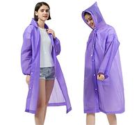 2 Pièces Poncho Pluie Imperméable,Poncho EVA Réutilisable,Impermeable Femme,Cape De Pluie Enfant Transparent,Imperméable Portable,Imperméables D'urgence Poncho,Pour Les Randonnées (Adulte-Violet)