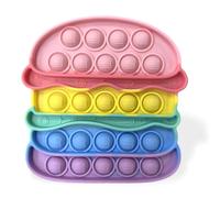 2 Pièces Pop It Fidget Toy, Popit, Jouet Anti-Stress, Pop Bubble Fidget Toys, Push and Pop Bubble Sensory Fidget Toy, Cadeau d'anniversaire Fête pour Enfants et Adulte