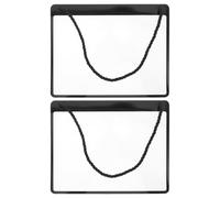 2 Pièces Porte-affiche Suspendu A5 en PVC Noir pour Rayonnages | Surface Lisse, Résistance à Flexion, Mises à Jour Rapides, Affichage des Tarifs, pour Boutiques et Commerces