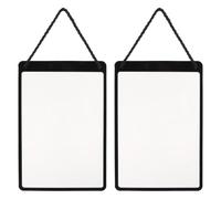2 Pièces Porte-affiche Suspendu A5 Vertical en Plastique PVC Noir | Étiquetage Rapide, Insertions Faciles, Finition Lisse, pour Stands D'exposition, Marchés et Foires