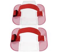 2 Pièces Porte-badges de Bras Rouge en Pvc Nylon | Housse de Protection pour Carte, Lecture Facile, Léger et Robuste, pour Travail et Identification