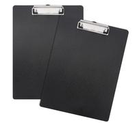 2 Pièces Porte Bloc A4 avec Pince, Clipboard A4 Planche Support pour écrire | Noir avec Trou de Suspension pour le Stockage de Papier, pour Bureau, Salle de Classe, le Restaurant, Formulaires