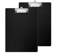 2 Pièces Porte Bloc en Carton au Format A4, Porte Bloc avec Trou Suspension, Porte-documents A4 en Plastique avec Pince en Métal, Planchettes à Pince en Plastique pour l'école, la Maison et le Bureau