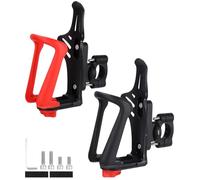 2 pièces Porte-Bouteille pour vélo, Porte-gobelet, Moto, en Plastique, avec Support Rotatif à 360°, pour Cadre et Guidon, pour VTT, Scooter, Fauteuil Roulant, Moto, Poussette