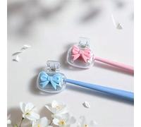 2 pièces Porte-brosse à dents blanc transparent avec design nœud papillon, style simple protégeant parfaitement la tête de la brosse à dents, design à double trou pour un meilleur drainage et une meil