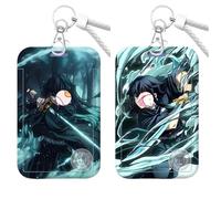 2 Pièces Porte-Cartes Ghost Slayer Kanroji Mitsuri Kochou Shinobu Animé avec Lanyard | Pour Carte d'Identité, École, Bureau, Cantine, Bus (11)