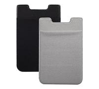 2 Pièces Porte-Cartes pour Smartphone Orte-Carte Téléphone Étui Cartes Autocollant 3M Sticker Conc Gris Noir