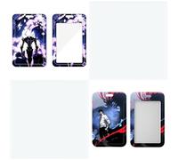 2 Pièces Porte-Cartes Solo Animé Leveling avec Lanyard | Pour Carte d'Identité, École, Bureau, Cantine, Bus (14)