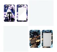 2 Pièces Porte-Cartes Solo Animé Leveling avec Lanyard | Pour Carte d'Identité, École, Bureau, Cantine, Bus (10)