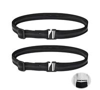 2 Pièces Porte-chemise pour Hommes, Baleines de Chemise Elastiques Antidérapantes Réglable Pratique pour Homme et Femme Bureau d'Affaires Mariage Tous les Jours Bien Rangé un Look Epuré Noir