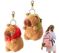 2 Pièces Porte Clef Capybara en Peluche Jouet Réaliste Capybara Porte Clé Personnalisé Cadeau pour Son Copain Porte CleIdéal Cadeau Personnalisé pour Femmes Homme Garçons Filles Ami