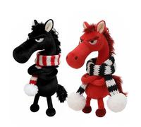 2 Pièces Porte Clef Cheval Avec écharpe, Motif Mignon Porte-Clés Chevaux Doudou, Soutien émotionnel, Porte-Bonheur Année Du Cheval Pour Sacs à Dos Et Portefeuilles