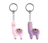 2 Pièces Porte-Clés Alpaga, Porte-Clés Animaux Mignons, Porte-Clés Animaux De Dessin Animé, Pendentifs Alpaga Tridimensionnels, Pendentifs De Sac pour Filles, Accessoires Clés Créatifs