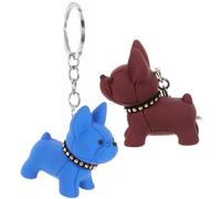 2 Pièces Porte-clés Chien Bouledogue Français, Pendentif Décoratif