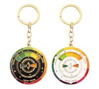 2 Pièces Porte-Clés Colorés À Plateau Tournant, Porte-Clés Rotatifs, Porte-Clés À Disque en Métal, Breloques De Sac Personnalisées, Accessoires Clés Créatifs