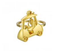 2 Pièces Porte-clés de Golf pour Ford Focus Turnier 4 (IV) HP I 2018-2024, Porte Clés Voiturette de Golf Porte-clés en Alliage de Zinc pour Clés de Voiture,Gold