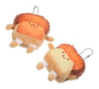 2 Pièces Porte-clés Décoratif Toast Mignon en Peluche Pp Coton