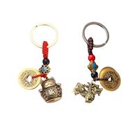2 Pièces Porte-Clés en Laiton, Pendentif De Sens De Bon Augure, Décoration De Sac À Dos Pratique, Cadeau De Bénédiction Porte-Bonheur.