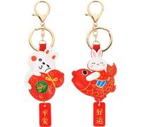 2 Pièces Porte-clés Lapin Année Nouvelle, Pendentif Léger