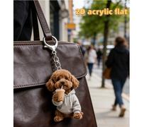 2 pièces Porte-clés mignon en forme d'ours en peluche brun buvant du bubble tea, porte-clés esthétique de tasse de thé au lait pour animal de compagnie. Convient pour les couples, les propriétaires de