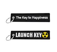 2 Pièces Porte-Clés Moto, Porte-Clés en Tissu Porte-Bonheur Mobylette Personnalisé Broderie Accessoires Motocross 13 x 2,8 Cm Cadeau pour Moto Scooters Voiture Scooter Quad Motards(Couleur Noir)