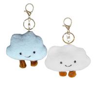 2 Pièces Porte-Clés Nuage en Peluche, Porte-Clés Nuage Mignon, Porte-Clés Pendentif, Porte-Clés Créatifs, Pendentifs De Sac pour Filles, Décorations De Sac À Main Mignonnes