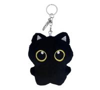 2 Pièces Porte-clés Peluche Chat Noir Porte-clés En Peluche Chat Porte-clés En Forme De Chat Pendentif De Sac À Dos De Charme De Porte-clés De Chat Noir De Dessin Animé