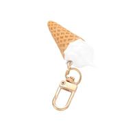 2 Pièces Porte-clés Pendentif Cône Glace, Métal