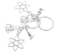 2 Pièces Porte-clés Pendentif Microscope en Alliage de Zinc