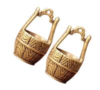 2 Pièces Porte-clés Pendentif Seau Cuivre Antique | Mini Seau, Finition Soignée, pour Paquet ou e Voiture, Style Créatif et Présent de Fête