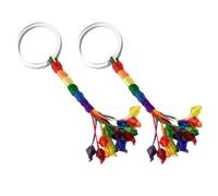 2 Pièces Porte-clés Pendentif Tressé Décoratif, Arc-en-ciel Lgbt