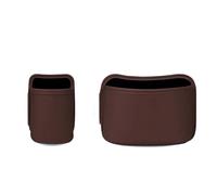 2 Pièces Porte Gobelet Voiture, pour Volkswagen Bora 2003-2007, Poche de Porte Multifonctionnelle, Boîtes et Seaux de Rangement, Cuir PU,Brown