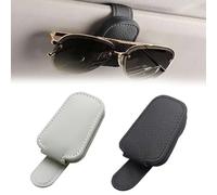 2 Pièces Porte Lunettes pour Voiture, Cuir Clip de Support de Lunettes de Visière de Voiture, pour Lunettes de Soleil Carte Ticket,porte lunettes pour voiture,accessoire voiture interieur